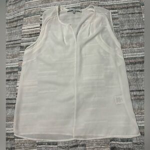 Collective concept s sheer white tank top ladies